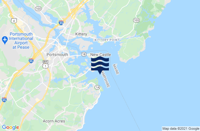 Mappa delle Getijden in Little Harbor entrance, United States