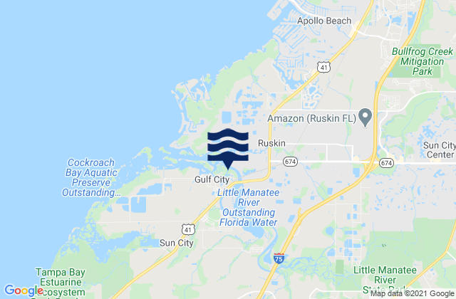 Mappa delle Getijden in Little Manatee River Us 41 Bridge, United States