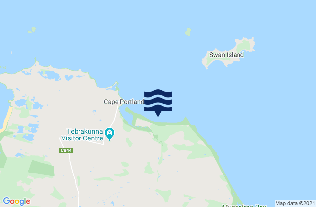 Mappa delle Getijden in Little Musselroe Bay, Australia