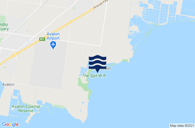 Mappa delle Getijden in Little River, Australia