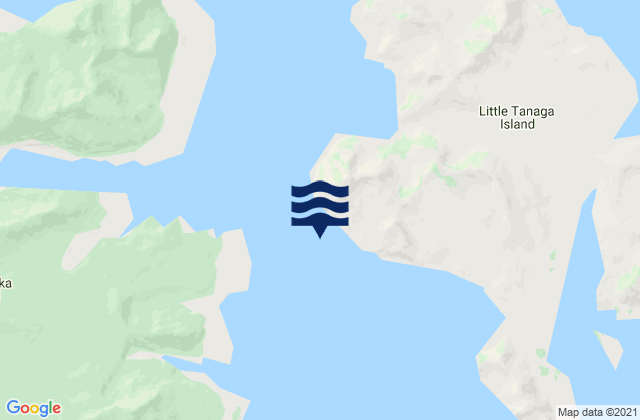Mappa delle Getijden in Little Tanaga Strait off Tana Pt, United States