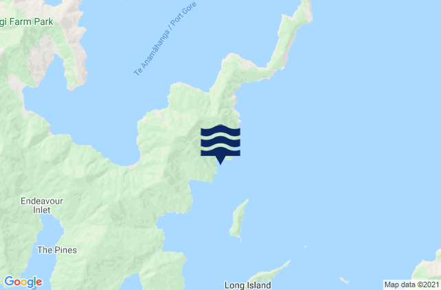 Mappa delle Getijden in Little Waikawa Bay, New Zealand