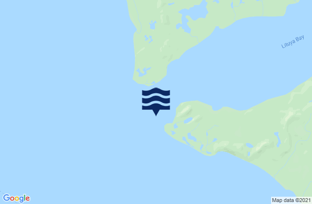 Mappa delle Getijden in Lituya Bay Entrance, United States