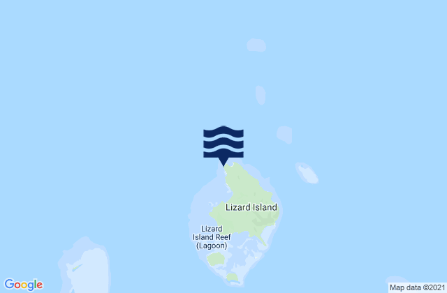 Mappa delle Getijden in Lizard Island (QLD), Australia