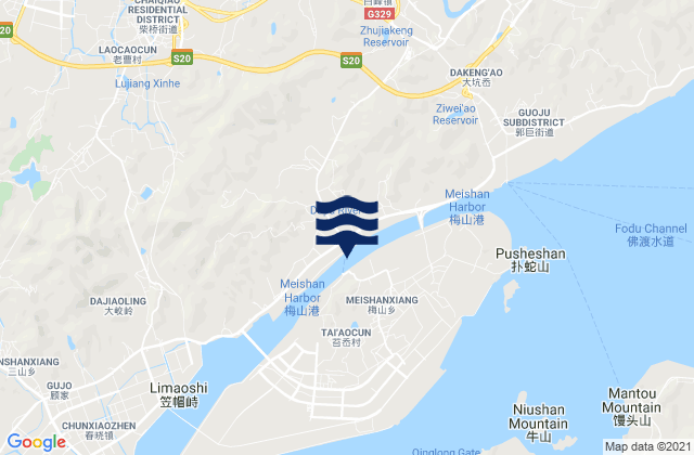 Mappa delle Getijden in Li’ao, China