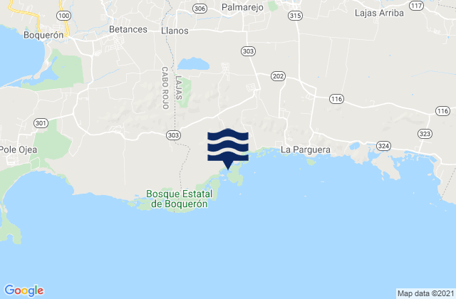 Mappa delle Getijden in Llanos Barrio, Puerto Rico