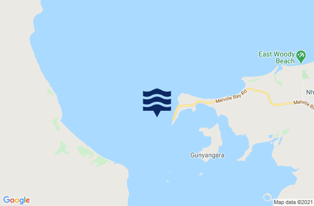 Mappa delle Getijden in Lle Bay (Gove Harbour), Australia