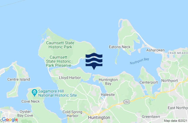Mappa delle Getijden in Lloyd Harbor (Huntington Bay), United States