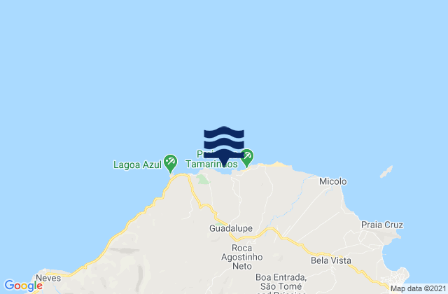 Mappa delle Getijden in Lobata District, Sao Tome and Principe