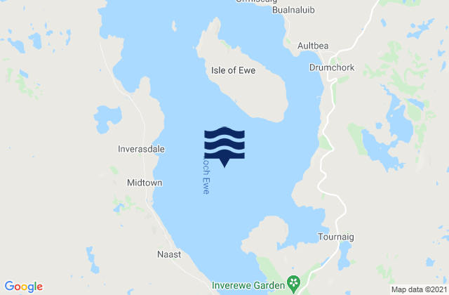 Mappa delle Getijden in Loch Ewe, United Kingdom