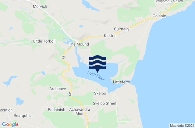 Mappa delle Getijden in Loch Fleet, United Kingdom