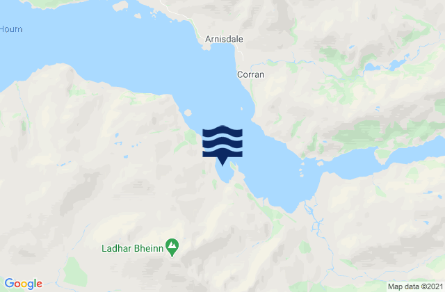 Mappa delle Getijden in Loch Hourn, United Kingdom
