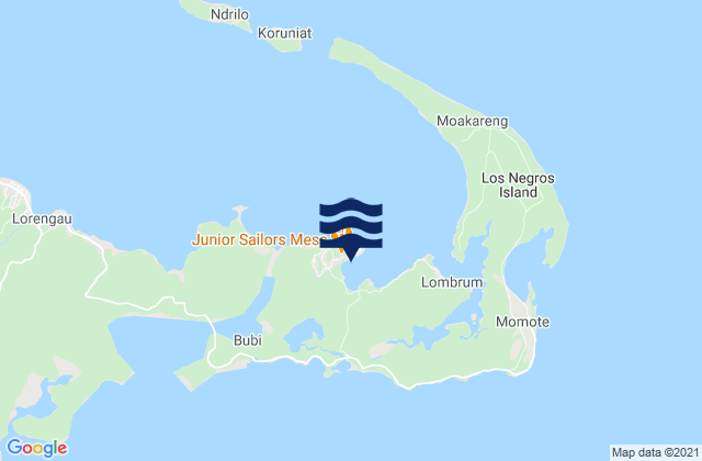 Mappa delle Getijden in Lombrum Manus Is., Papua New Guinea