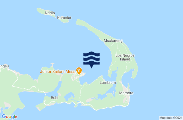 Mappa delle Getijden in Lombrum, Papua New Guinea