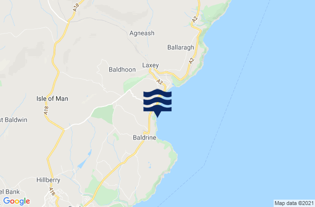Mappa delle Getijden in Lonan, Isle of Man