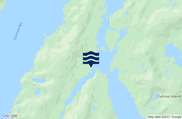 Mappa delle Getijden in Long Bay Entrance Culross Passage, United States