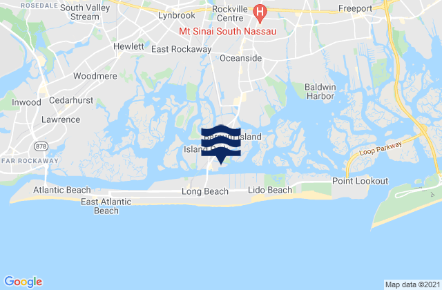 Mappa delle Getijden in Long Beach (Inside), United States