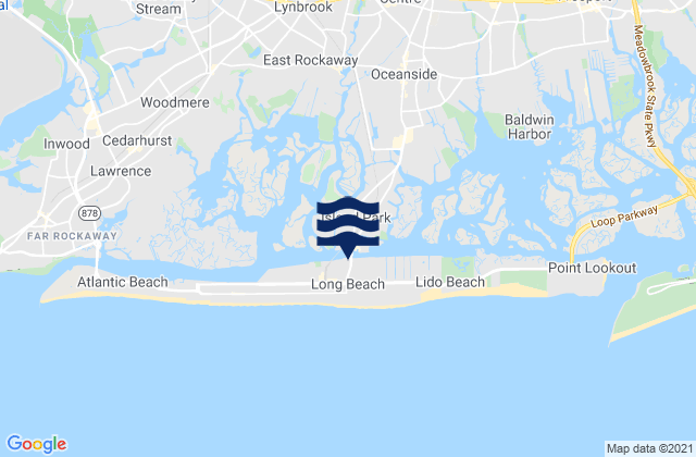 Mappa delle Getijden in Long Beach, United States