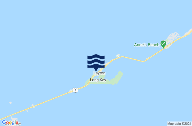 Mappa delle Getijden in Long Key Lake (Long Key), United States