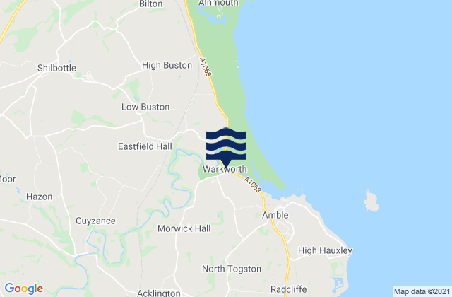 Mappa delle Getijden in Longhorsley, United Kingdom