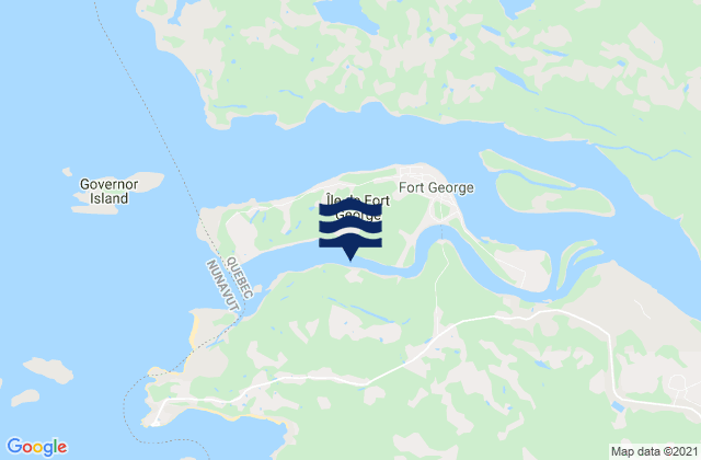 Mappa delle Getijden in Loon Island, Canada