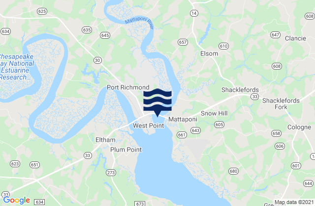 Mappa delle Getijden in Lord Delaware Bridge 100 yds. S of, United States
