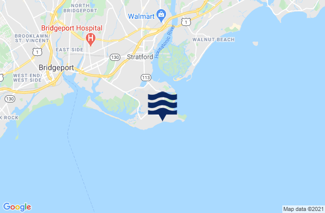 Mappa delle Getijden in Lordship Beach, United States