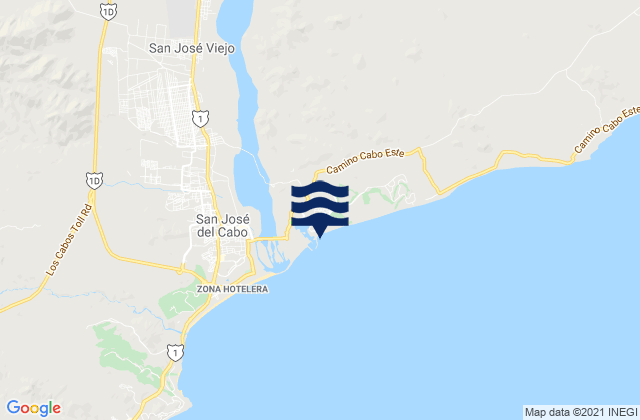 Mappa delle Getijden in Los Cabos, Mexico