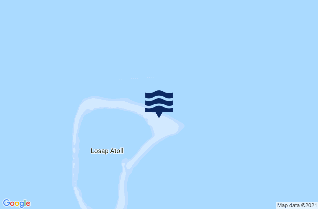Mappa delle Getijden in Losap Atoll, Micronesia