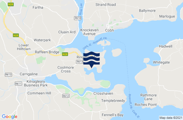 Mappa delle Getijden in Lough Beg, Ireland