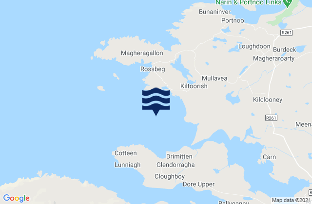 Mappa delle Getijden in Loughros More Bay, Ireland