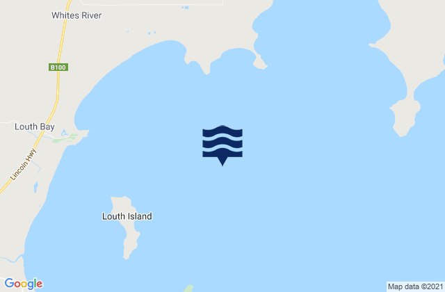 Mappa delle Getijden in Louth Bay, Australia