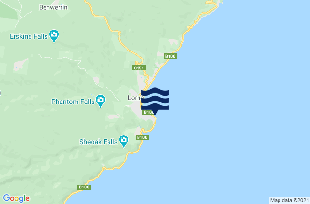 Mappa delle Getijden in Loutit Bay, Australia