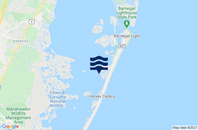 Mappa delle Getijden in Loveladies Harbor, United States