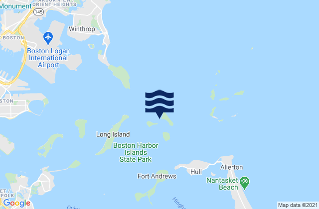 Mappa delle Getijden in Lovell Island west of, United States