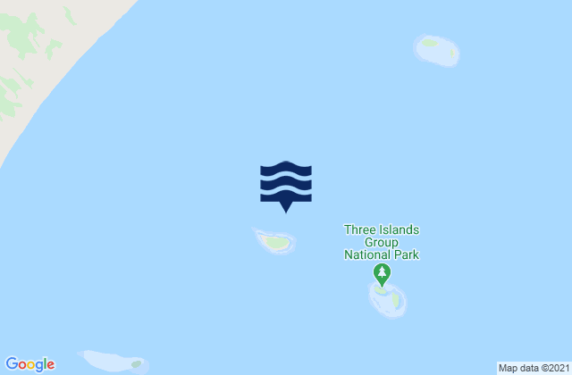 Mappa delle Getijden in Low Wooded Island, Australia