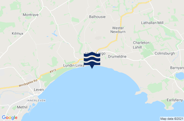 Mappa delle Getijden in Lower Largo Beach, United Kingdom
