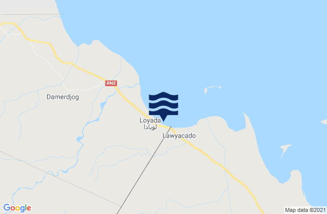 Mappa delle Getijden in Loyada, Djibouti