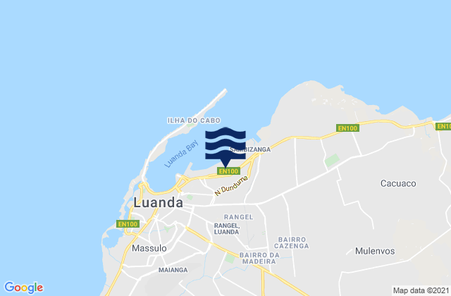 Mappa delle Getijden in Luanda Municipality, Angola