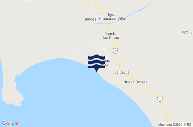 Mappa delle Getijden in Luis Rodríguez (El Vergel), Mexico