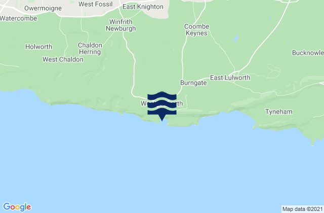 Mappa delle Getijden in Lulworth Cove Beach, United Kingdom