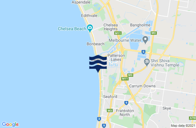 Mappa delle Getijden in Lynbrook, Australia