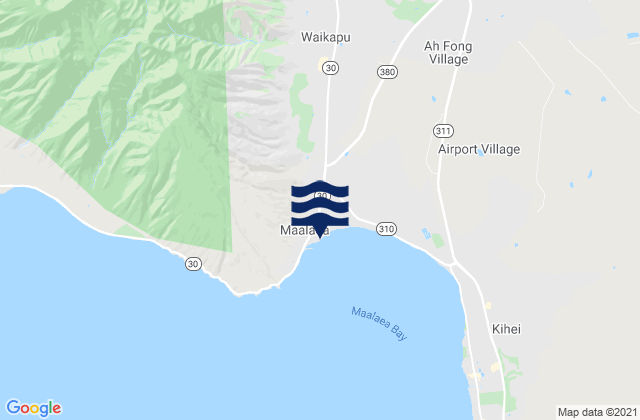 Mappa delle Getijden in Maalaea Beach, United States