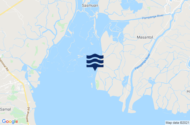 Mappa delle Getijden in Macabebe, Philippines