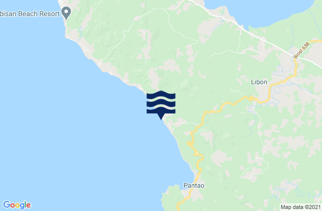 Mappa delle Getijden in Macabugos, Philippines