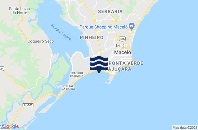 Mappa delle Getijden in Maceió, Brazil