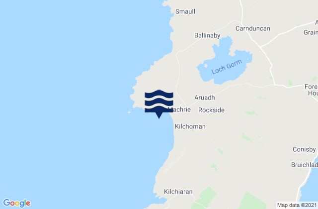 Mappa delle Getijden in Machir Bay, United Kingdom