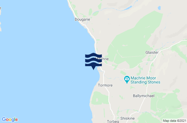 Mappa delle Getijden in Machrie Bay, United Kingdom