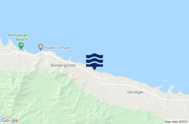 Mappa delle Getijden in Madan, Indonesia