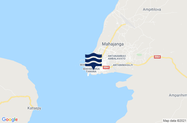 Mappa delle Getijden in Mahajanga, Madagascar